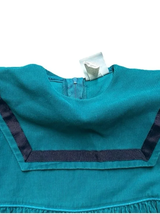 Vintage The Children’s Hour Turquoise Corduroy Long Sleeve Dress Size 6X - Picture 4 of 6